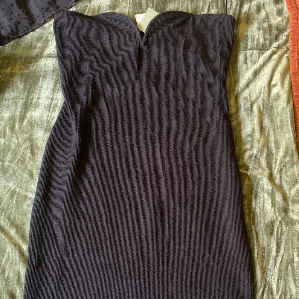 Strapless H&M short black dress